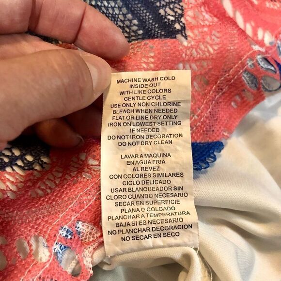 Sequin Hearts Girl’s Multicolored Chevron Lace Dress Size 7 - Picture 9 of 10